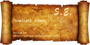 Somlyai Emma névjegykártya