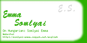 emma somlyai business card